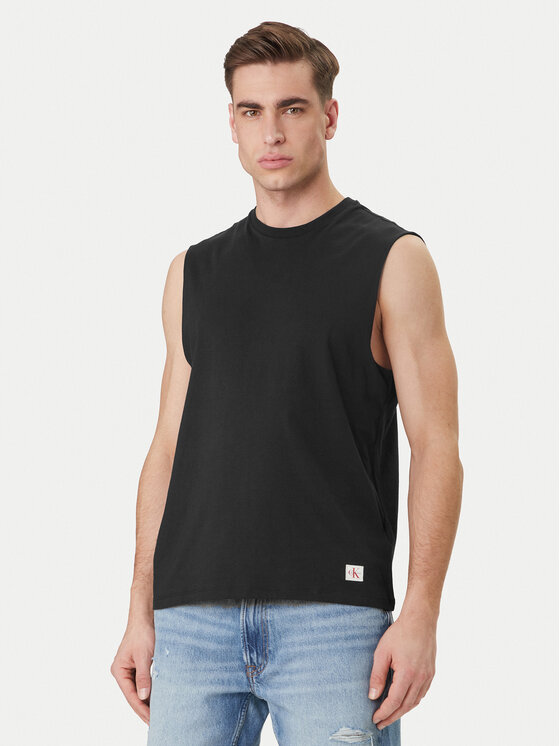 Calvin Klein Jeans Tank top LV04RF273G Czarny Slim Fit