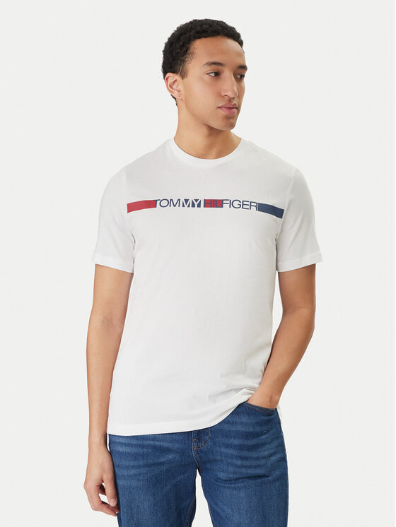 Tommy Hilfiger T-Shirt Brand Love MW0MW42368 Biały Regular Fit