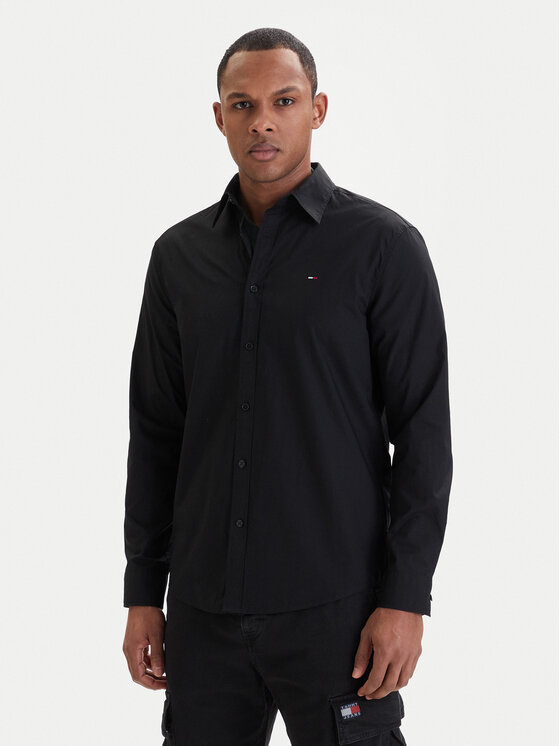 Tommy Jeans Koszula DM0DM22026 Czarny Regular Fit