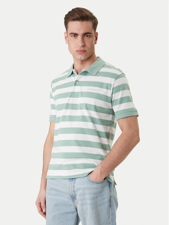 Guess Jeans Polo M6GP00 KCOT1 Zielony Regular Fit