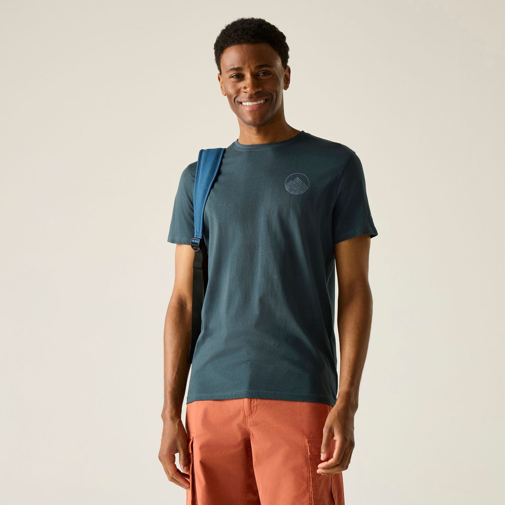 Regatta Koszulka męska Breezed Graphic Niebieski, Cotton, Rozmiar: M