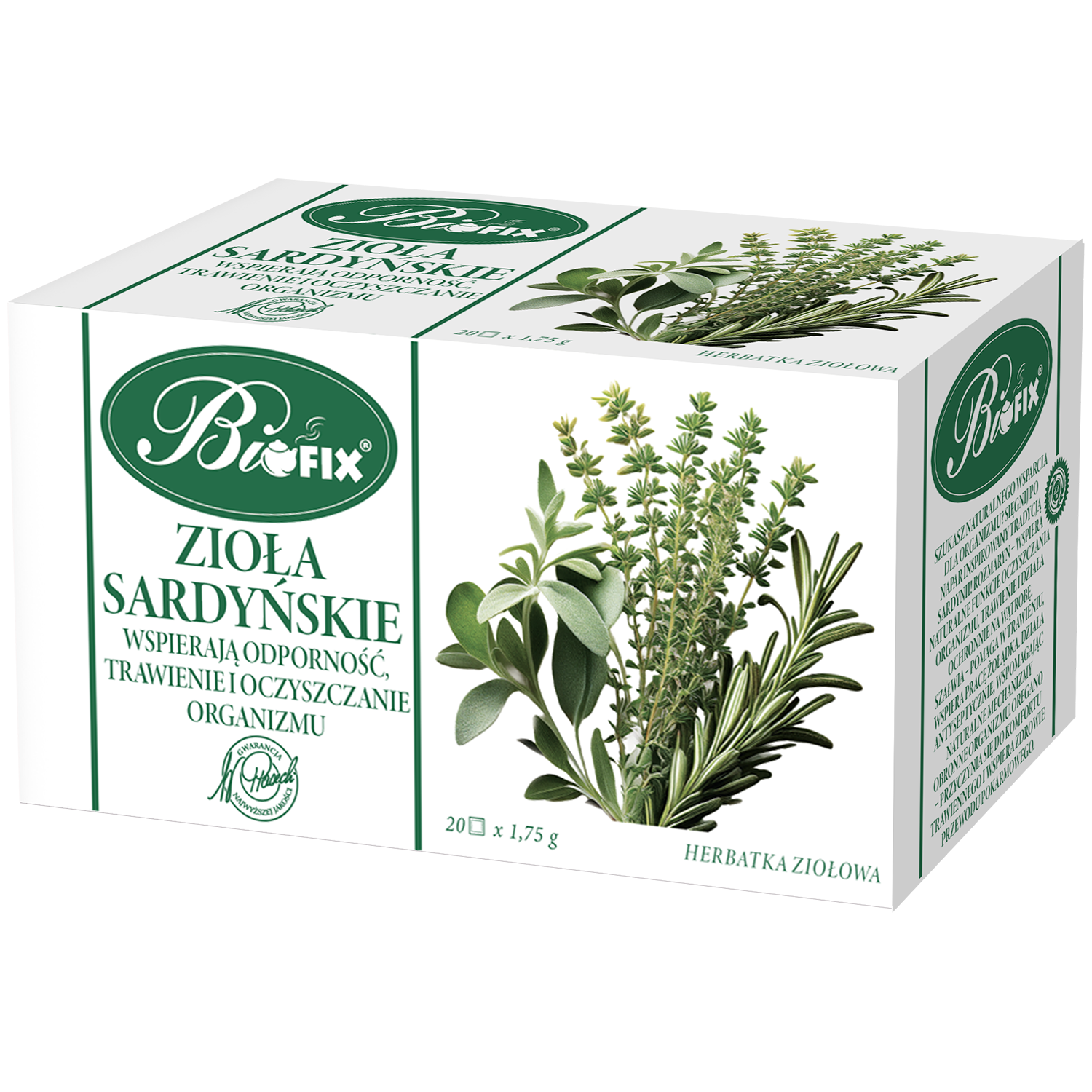 Bi Fix Zioła Sardyńskie, herbatka ziołowa, 1,75 g x 20 saszetek