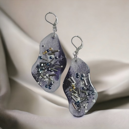 UNIKATOWE kolczyki z żywicy : kolekcja PICASSO I