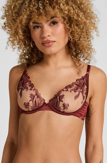 Hunkemöller Nieusztywniany biustonosz z fiszbinami Anouk Czerwony