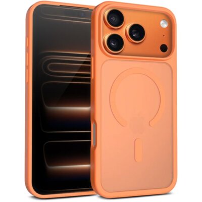 Etui CRONG Hybrid Matte Magnetic MagSafe do Apple iPhone 17 Pro Pomarańczowy