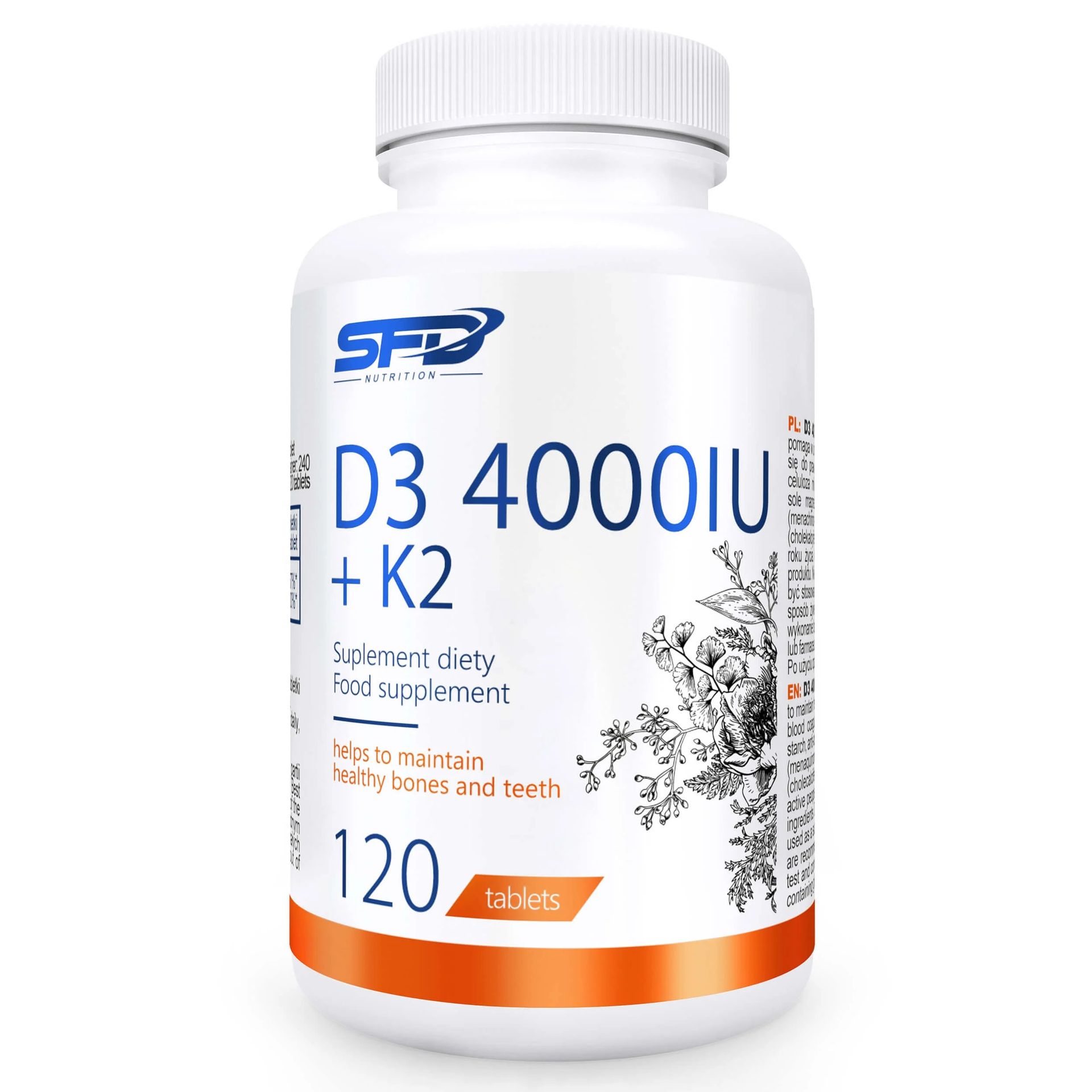 SFD D3 4000IU + K2 Suplement Diety 120 Tabletek