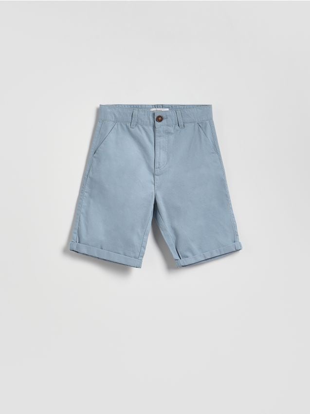 Reserved - Bawełniane szorty - jasnoniebieski