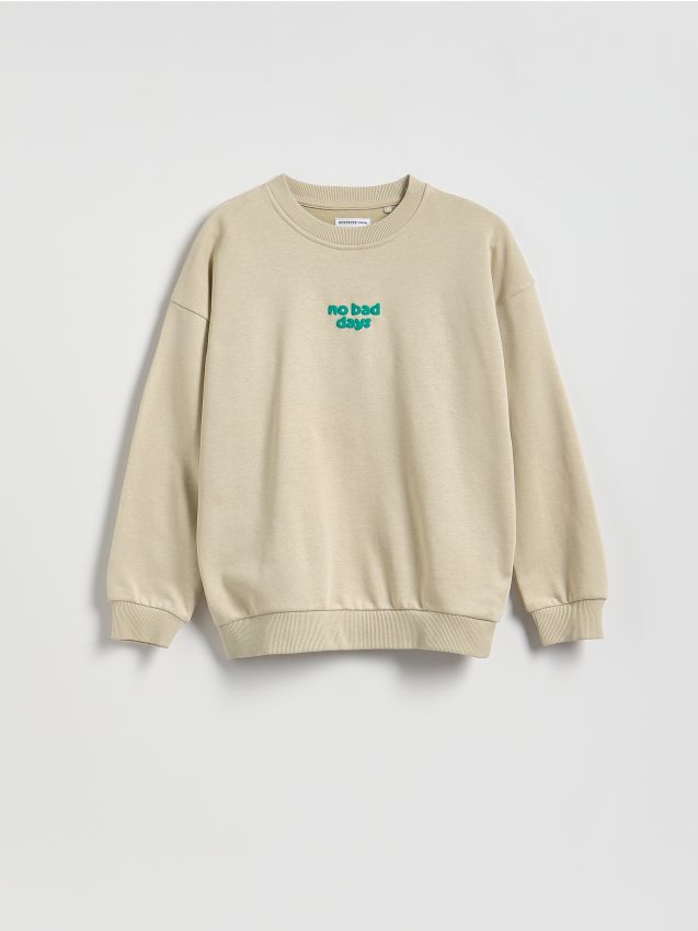 Reserved - Bluza oversize - beżowy