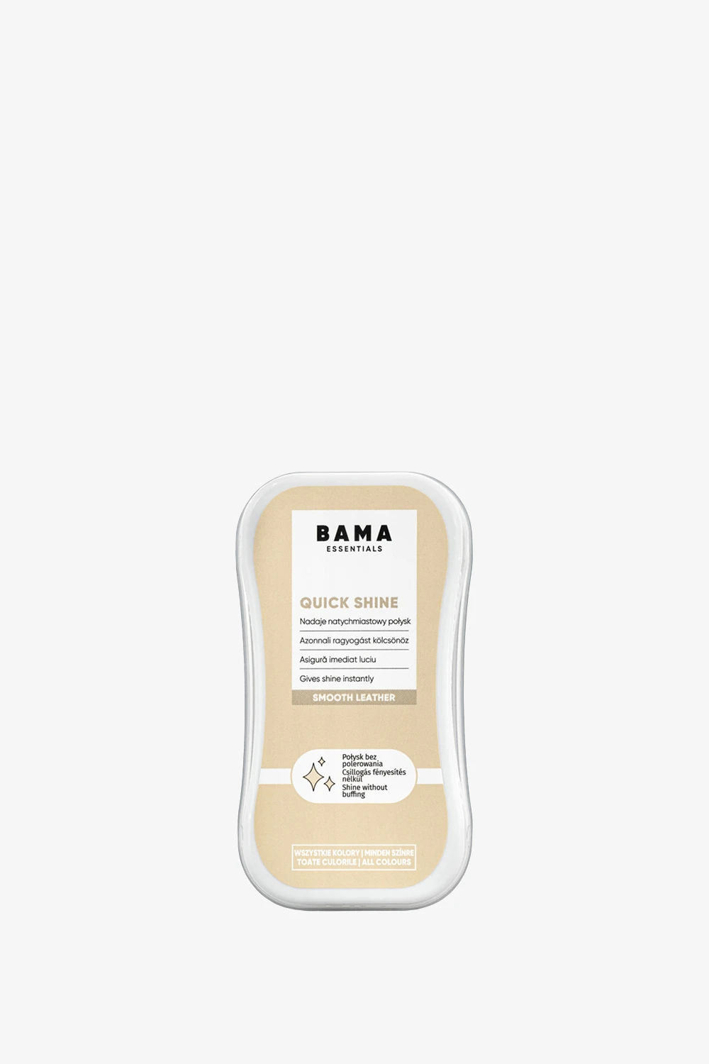 Gąbka nabłyszczająca Bama Essentials Quick Shine Sponge do dświeżenia obuwia ze skóry licowej