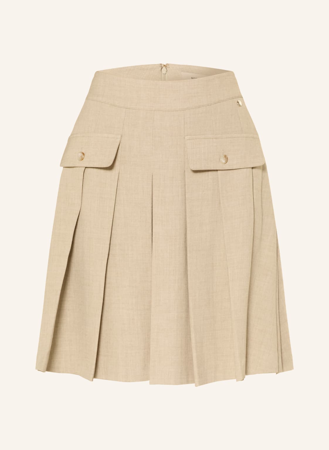 Mos Mosh Spódnica Plisowana Mmruni beige