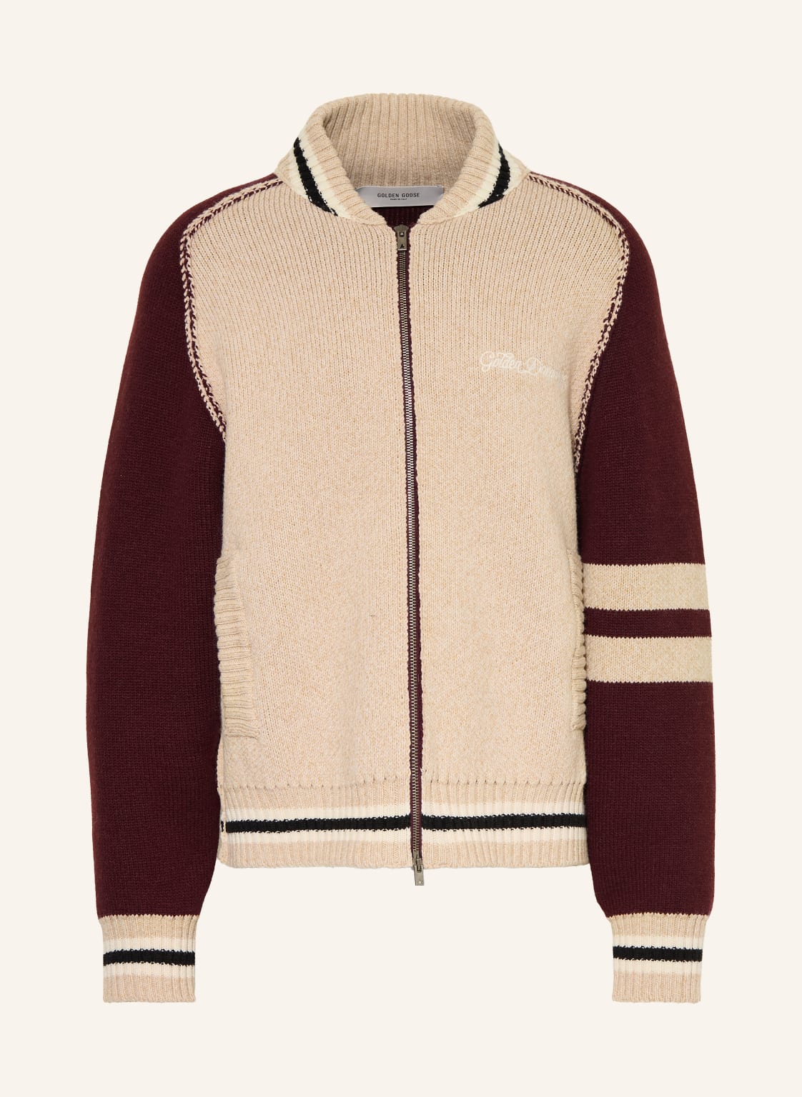 Golden Goose Kurtka College'owa Journey beige
