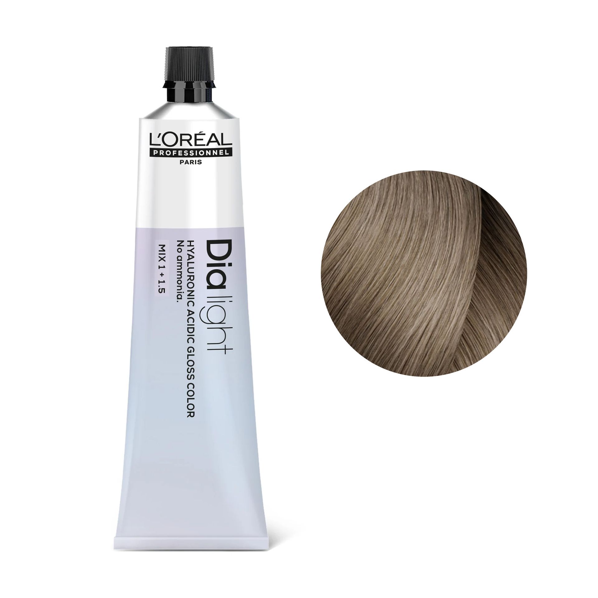 Loreal Dia Light, krem koloryzujący z kompleksem hialuronowym, 8.11, 60ml