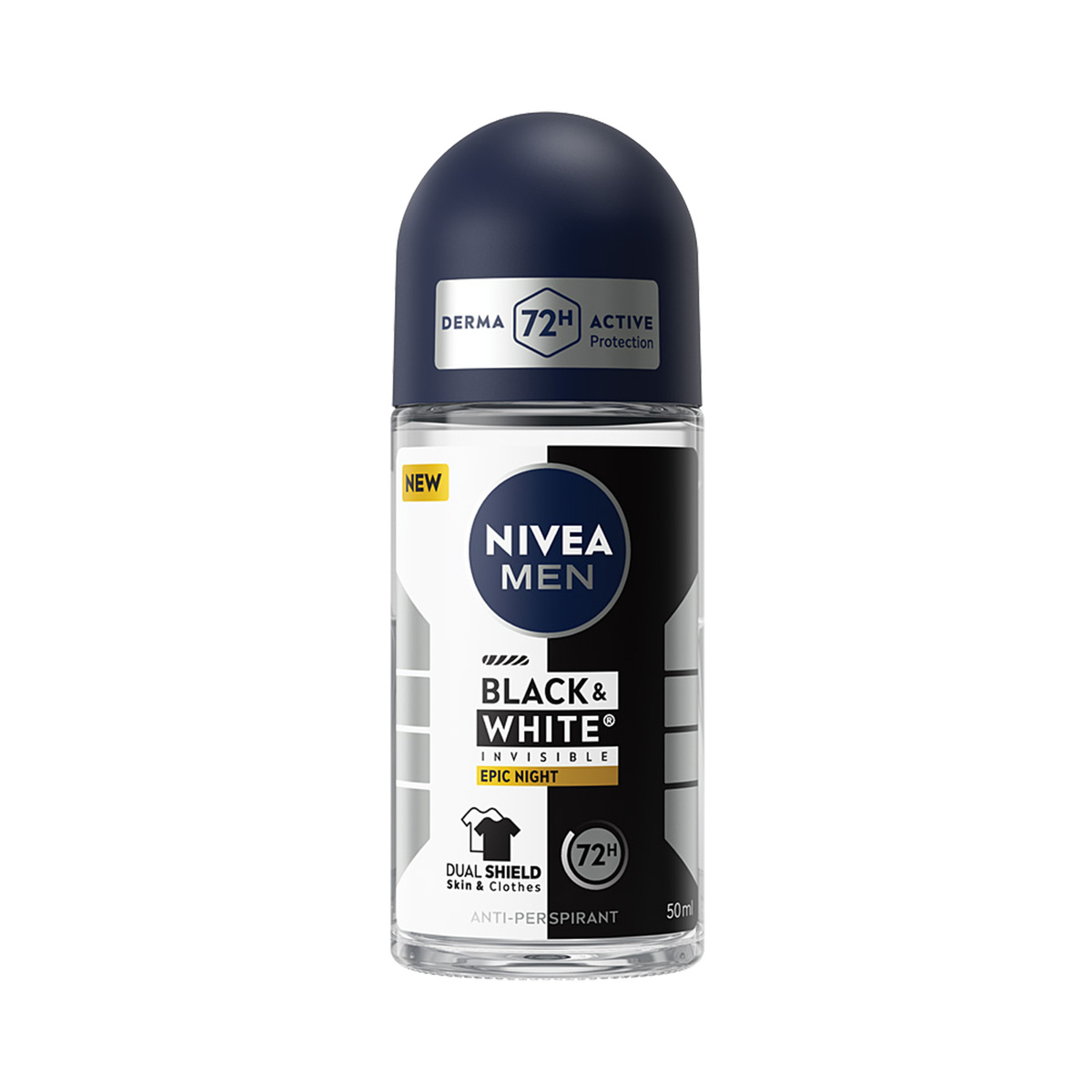 NIVEA MEN Black & White Invisible Epic Night Dual Shield Skin & Clothes antyperspirant w kulce dla mężczyzn 50 ml