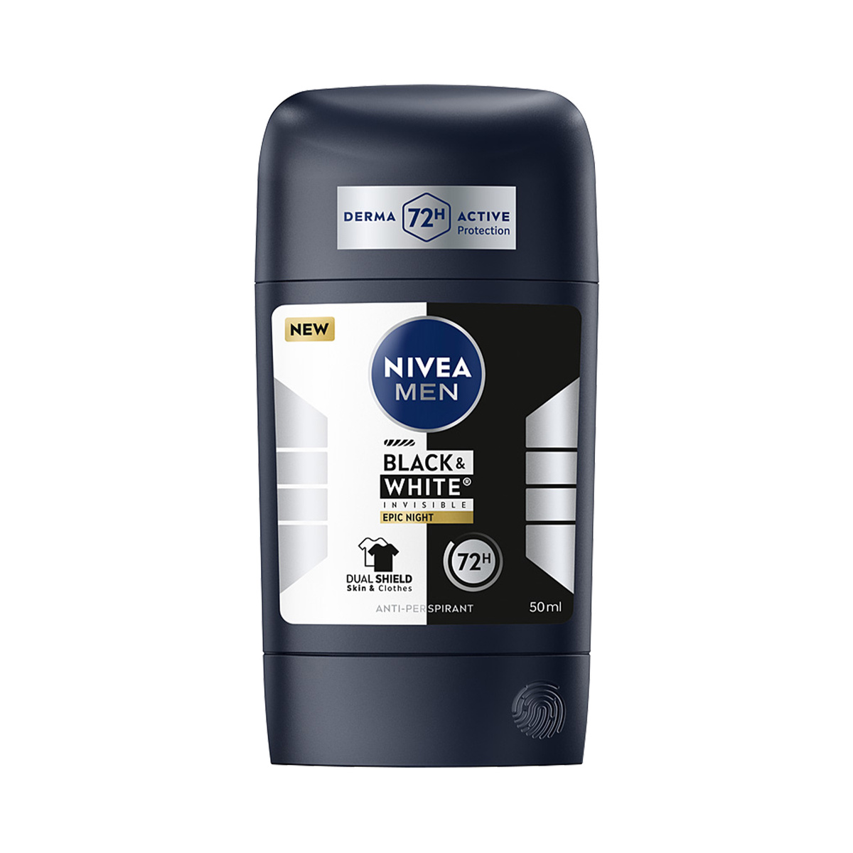 NIVEA MEN Black & White Invisible Epic Night Dual Shield Skin & Clothes antyperspirant w sztyfcie dla mężczyzn 50 ml