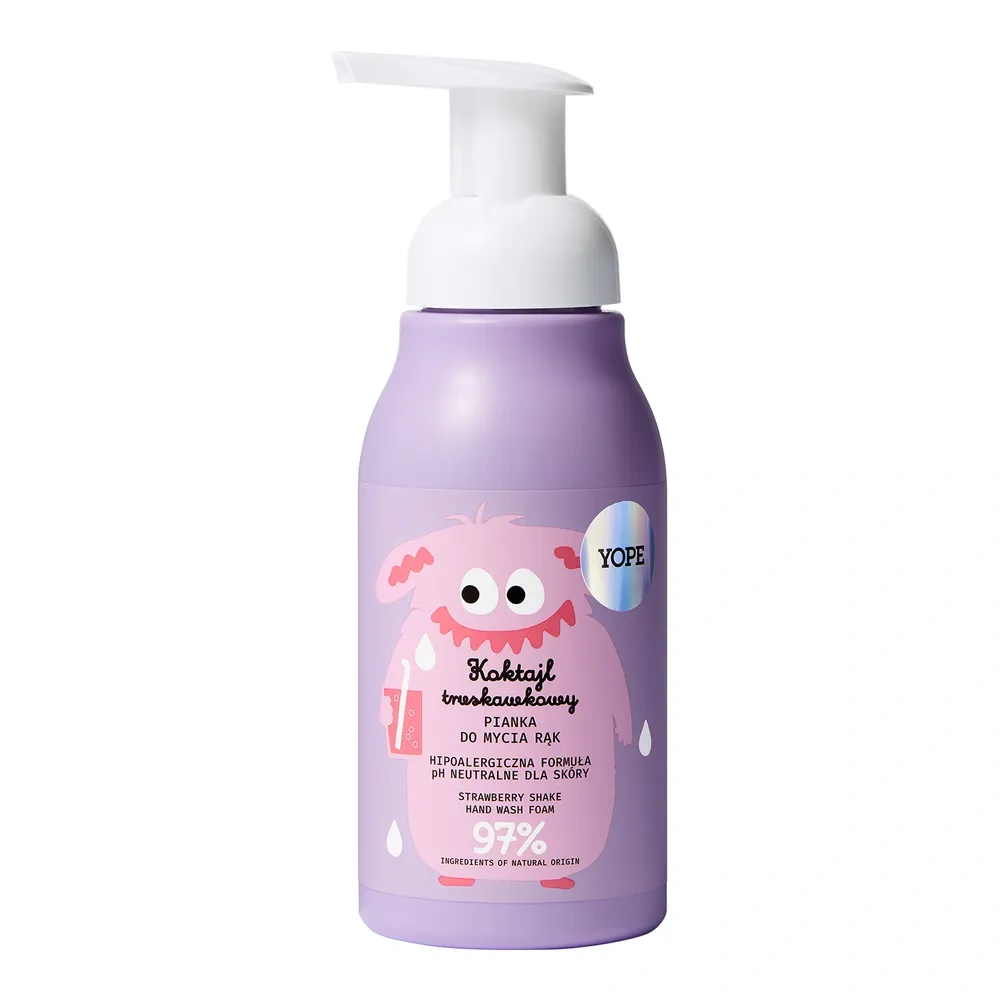 Yope hipoalergiczna pianka do mycia rąk dla dzieci Koktajl truskawkowy 300 ml