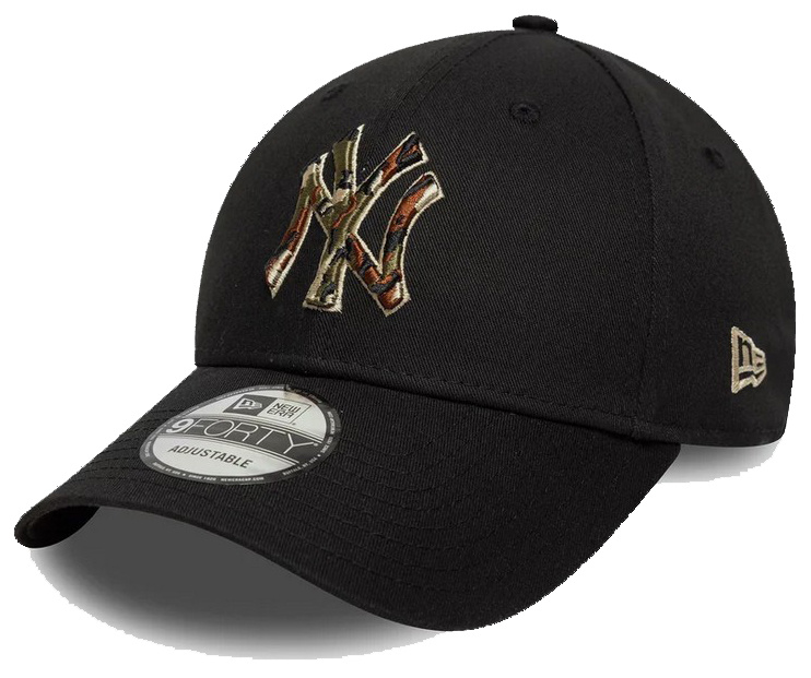 Czapka z daszkiem NEW ERA NYY MLB Outline Camo 9FORTY czarna