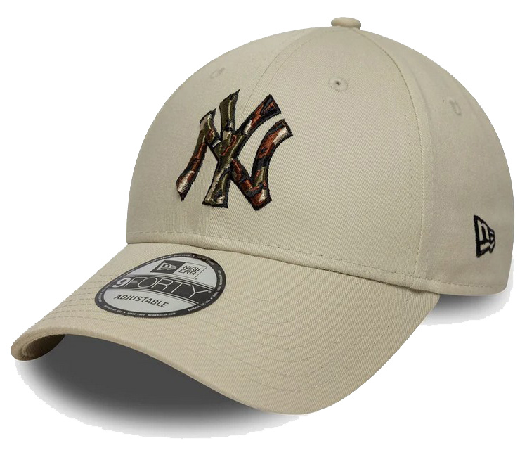 Czapka z daszkiem NEW ERA NYY MLB Outline Camo 9FORTY beżowa