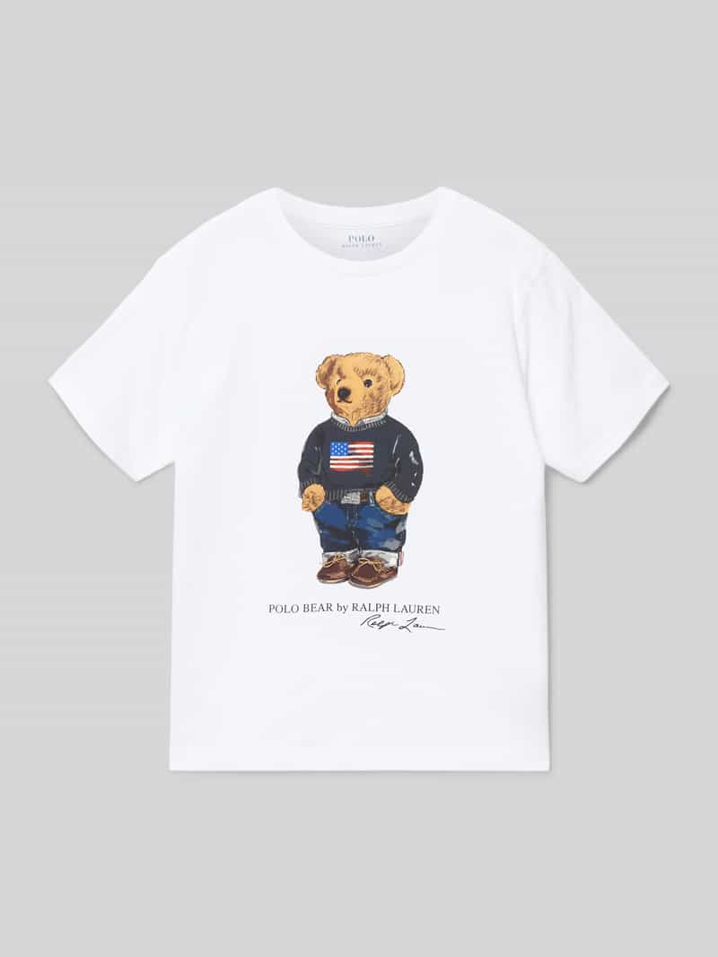 T-shirt o kroju regular fit z czystej bawełny