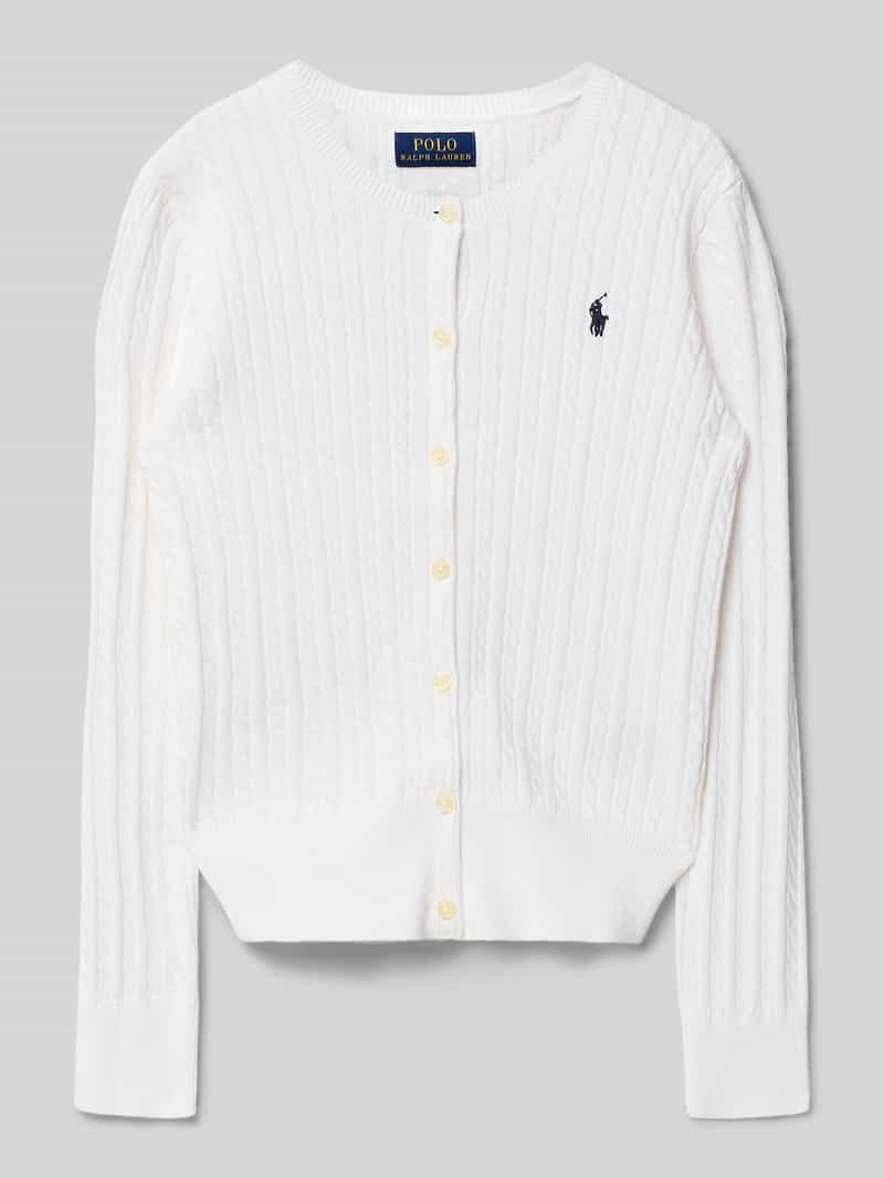 Kardigan rozpinany o kroju regular fit z czystej bawełny