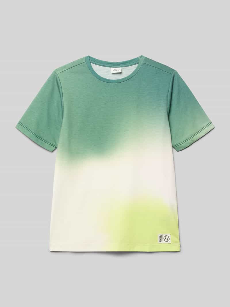 T-shirt w kroju regular fit z domieszką bawełny