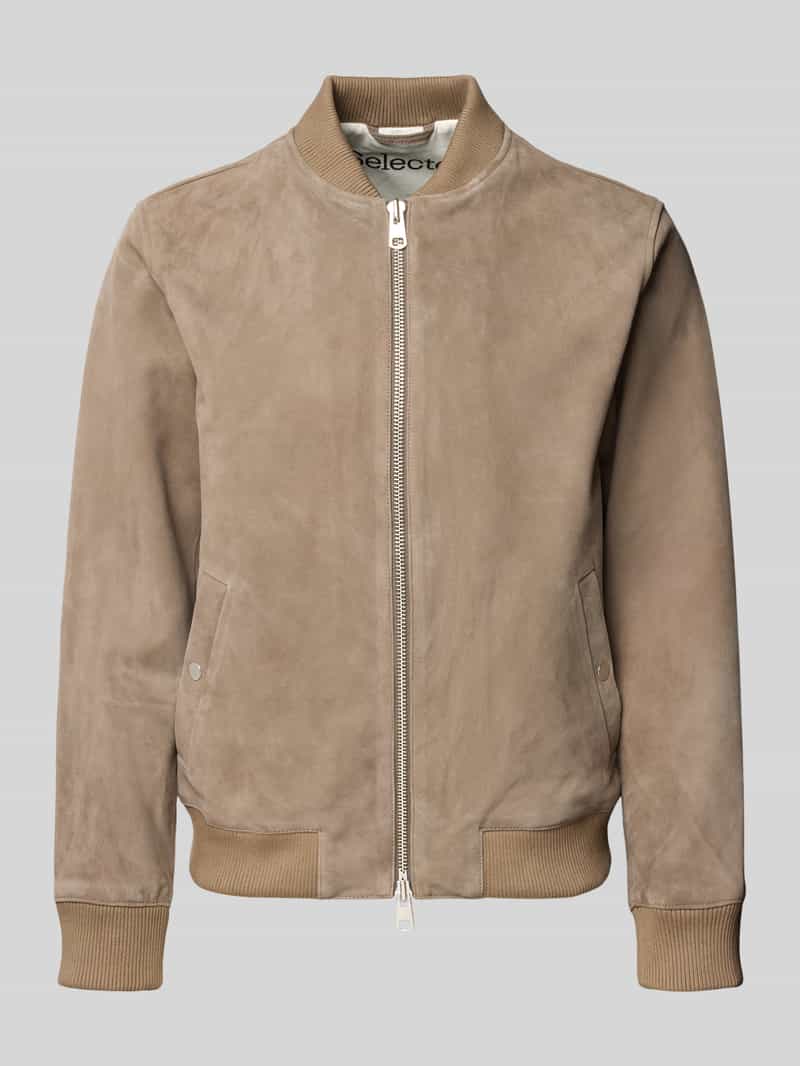 Krój regular fit Kurtki skórzane z imitacja zamszu z czystej koziej skóry Model 'ARCHIVE'