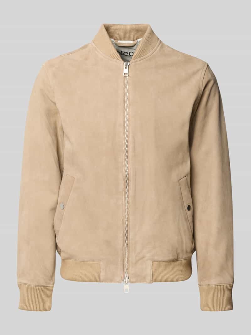 Krój regular fit Kurtki skórzane z imitacja zamszu z czystej koziej skóry Model 'ARCHIVE'