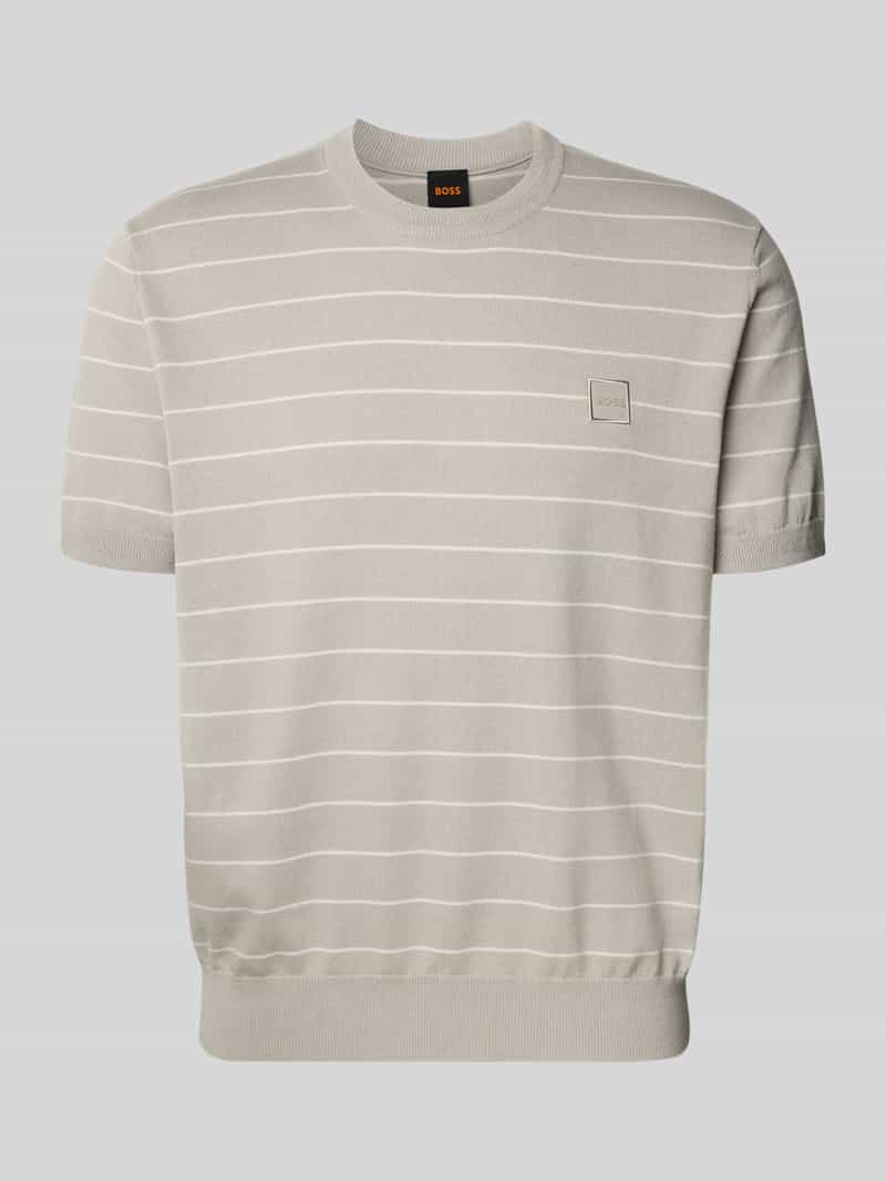 Sweter o kroju regular fit z mieszanki bawełny i kaszmiru model 'KANACHO'