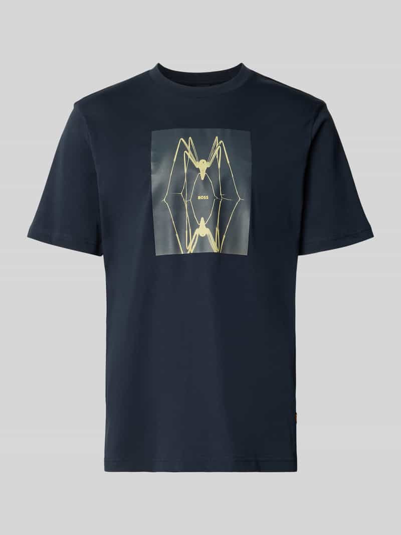 T-shirt o kroju regular fit z czystej bawełny Model 'TE_CREATURE'