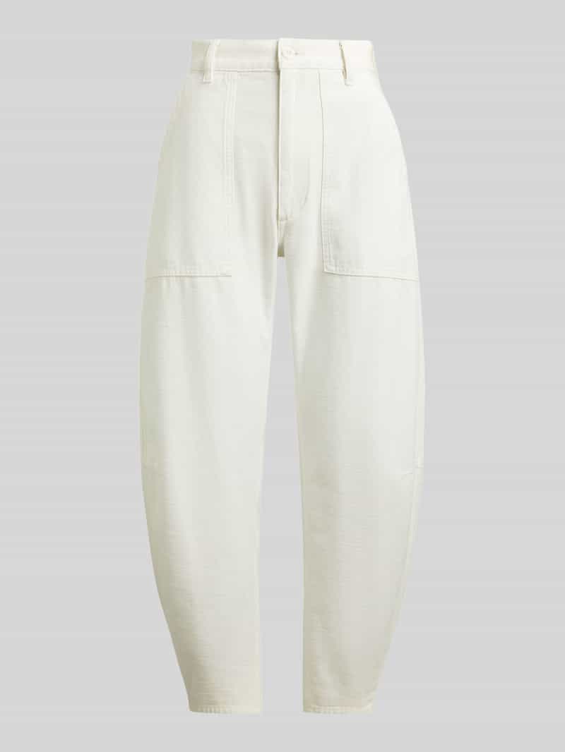 Spodnie materiałowe o kroju tapered z czystej bawełny