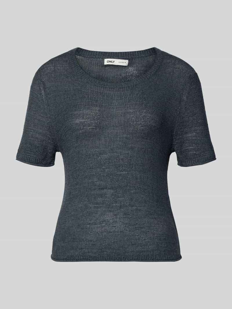 Sweter z dzianiny o kroju regular fit z krótkimi rękawami Model 'SUNNY'