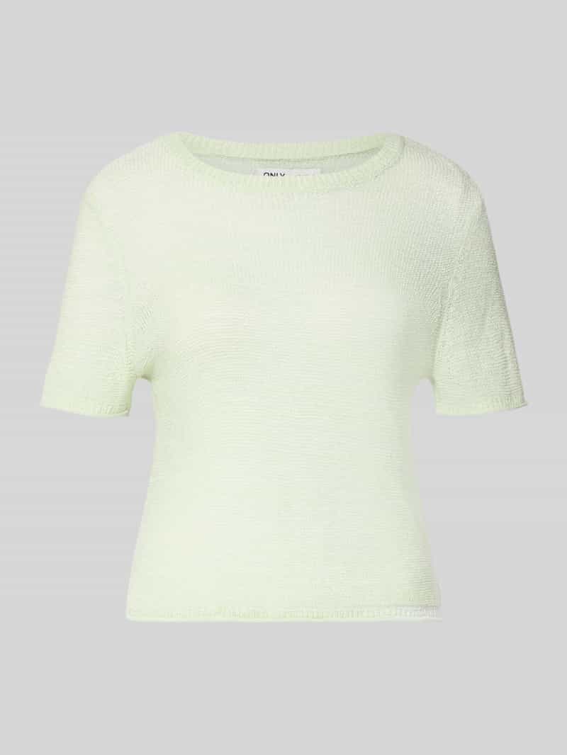 Sweter z dzianiny o kroju regular fit z krótkimi rękawami Model 'SUNNY'