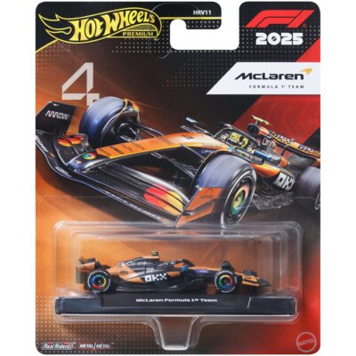 Samochód Hot Wheels Premium Formuła 1 Bolid F1 McLaren Lando Norris JKD88