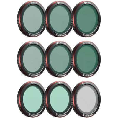 Zestaw filtrów FREEWELL Mega Deal ND 8/16/32, ND-PL8/16/32, CPL, UV, Glow Mist 1/4 do DJI Neo 2