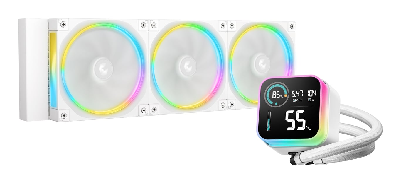 DeepCool LQ360 ULTRA ARGB Procesor Zestaw do chłodzenia płynami 12 cm Biały R-LQ360-WHASMC-G-1