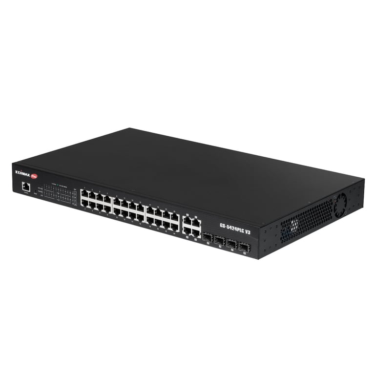 Edimax Switch Pro 24x GE GS-5424PLC V3 POE - Switch Zarządzany