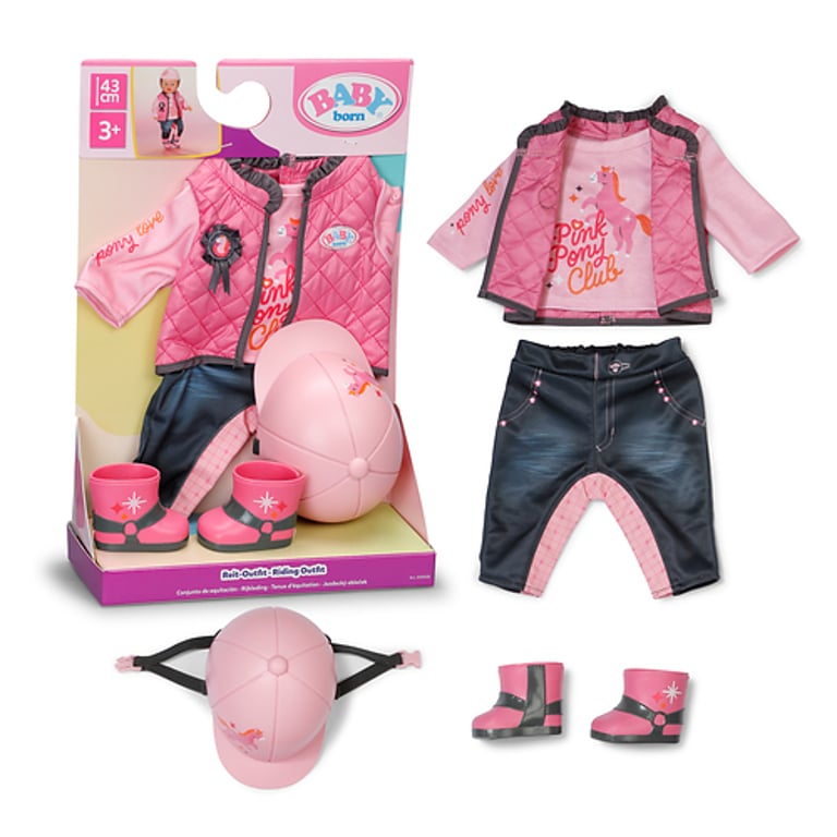 BABY born Riding Outfit 43cm Zestaw ubrań dla lalek