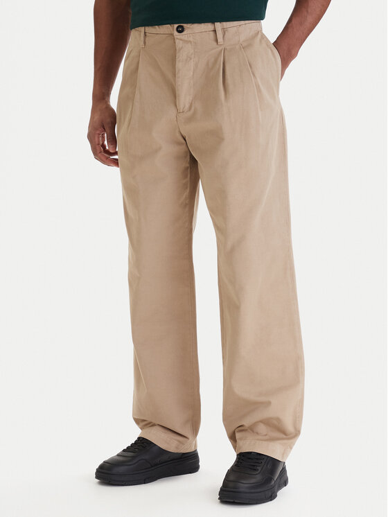 C.P. Company Spodnie materiałowe 20CMPA136A110458G Beżowy Loose Fit