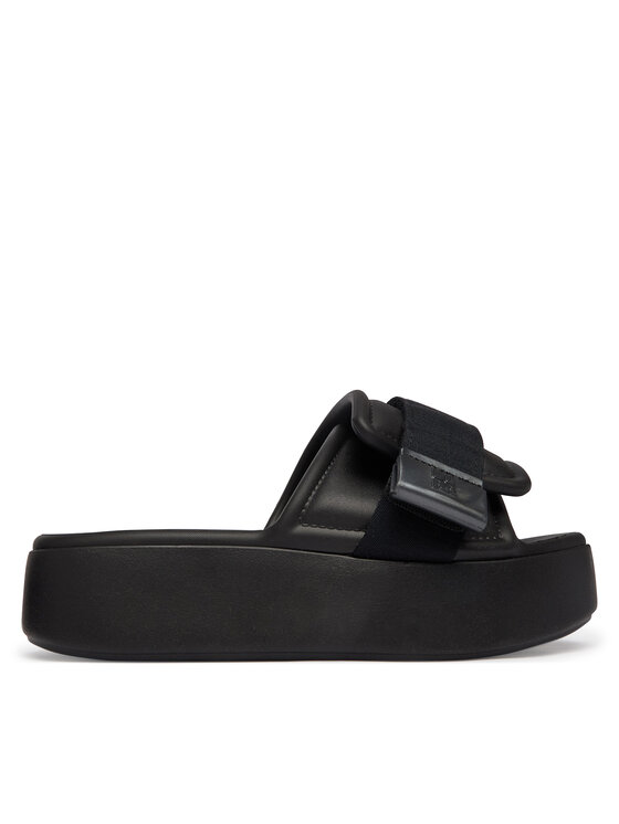 Melissa Klapki Melissa Free Fuzzy Slide Platform Ad 37835 Czarny