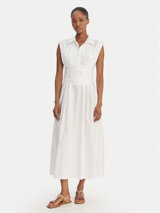 Guess Sukienka codzienna W6GKA0 W2353 Biały Regular Fit