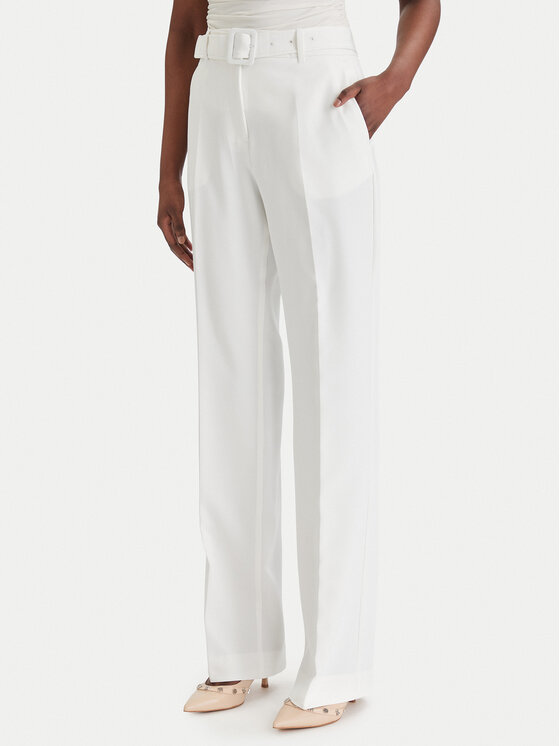 Guess Spodnie materiałowe W6GB05 W1765 Biały Regular Fit