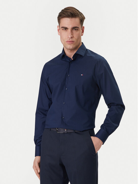 Tommy Hilfiger Koszula MW0MW43122 Granatowy Regular Fit