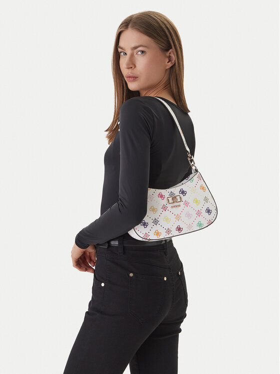 Guess Torebka Emelie Logo HWGM99 28180 Biały