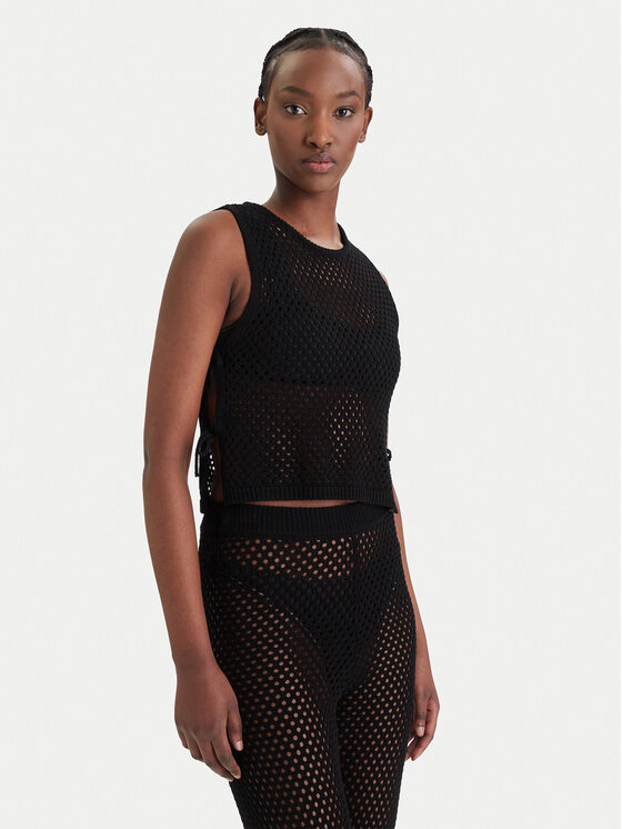 Guess Top E6GR01 Z5632 Czarny Regular Fit