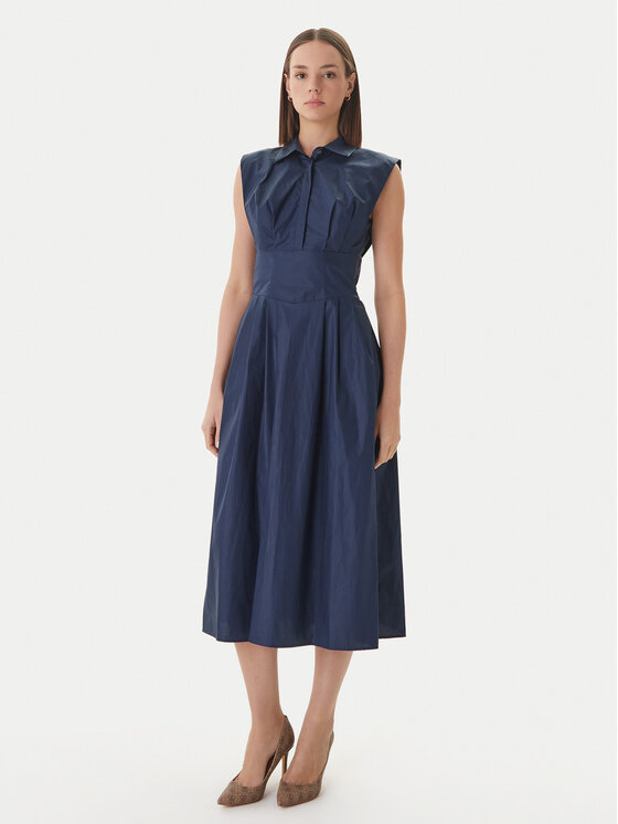 Guess Sukienka codzienna W6GKA0 W2353 Granatowy Regular Fit