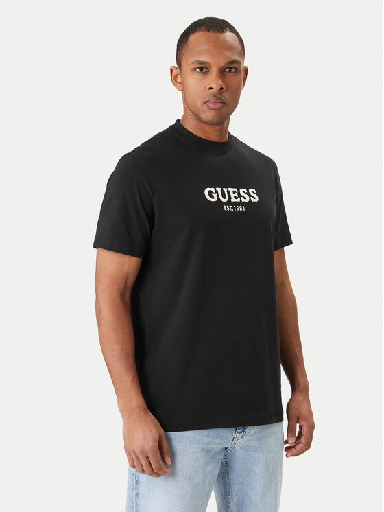 Guess T-Shirt M6GI16 K3032 Czarny Regular Fit