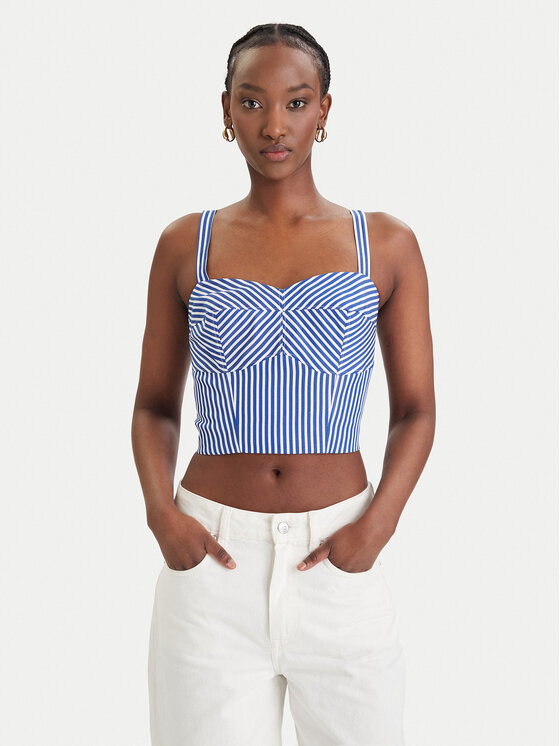 Guess Top W6GH38 W1848 Niebieski Regular Fit