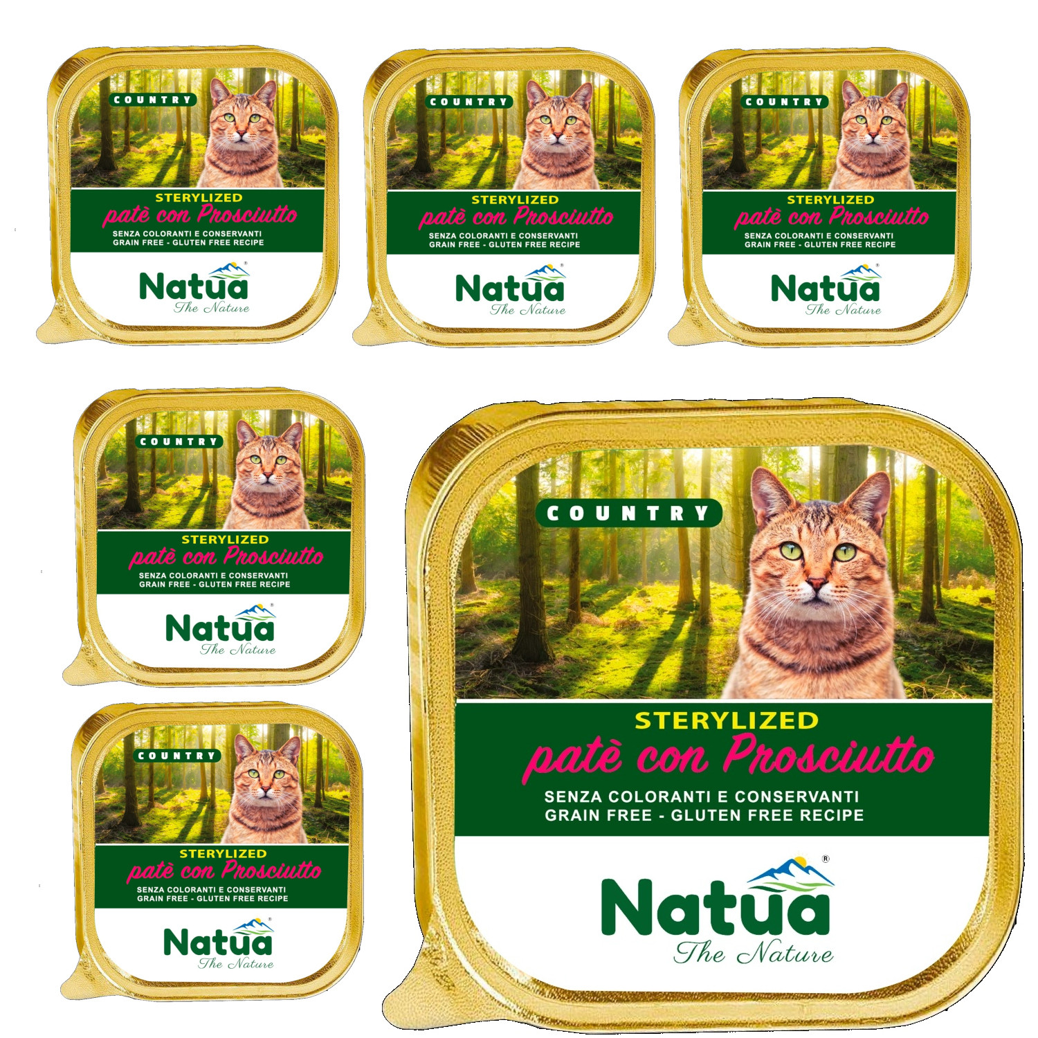 NATUA Country Sterilised Szynka - mokra karma dla kota - 6x100g