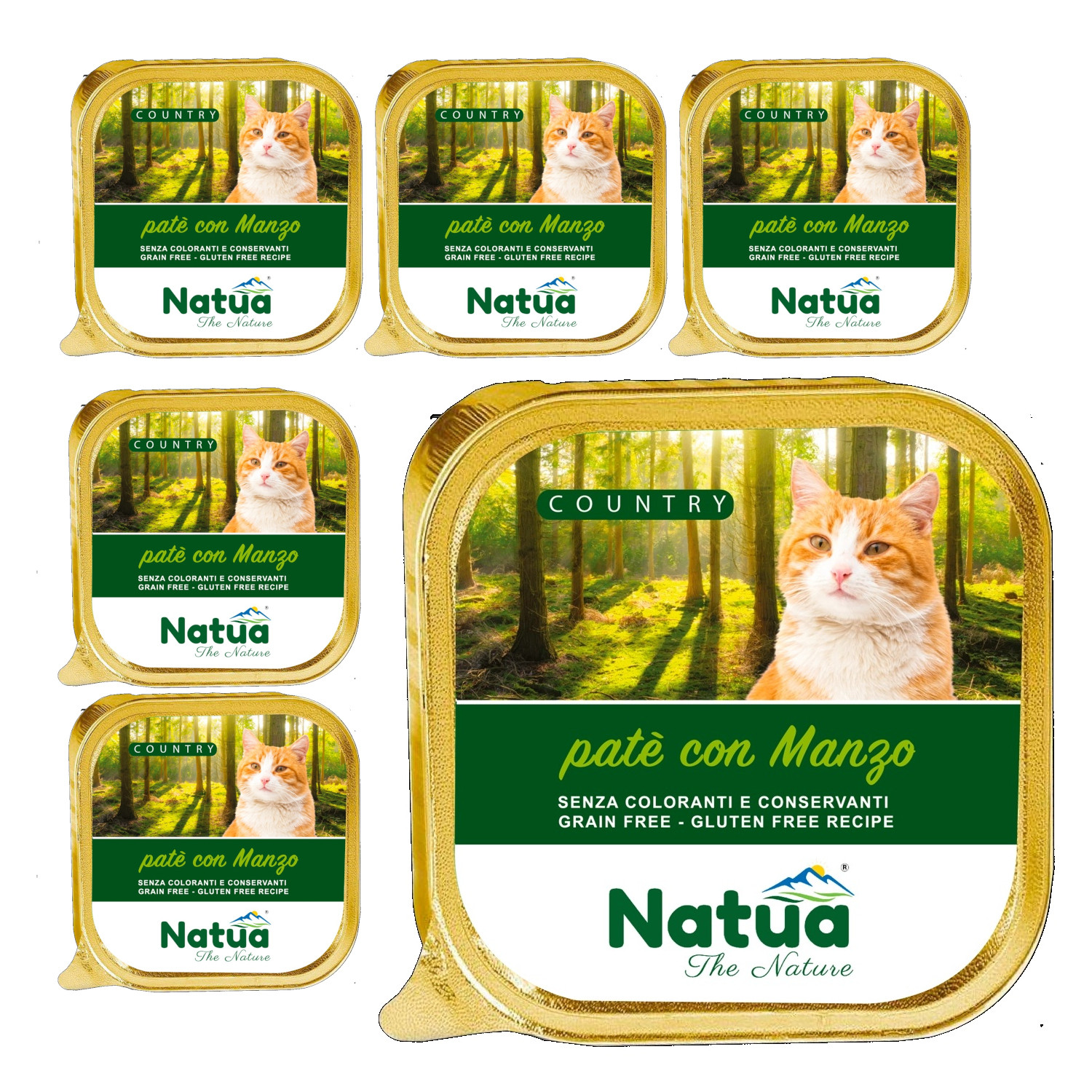 NATUA Country Wołowina - mokra karma dla kota - 6x100g