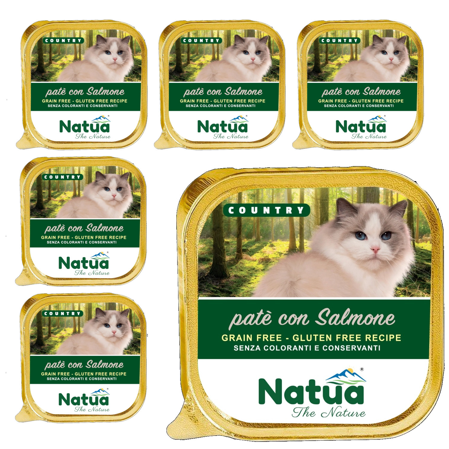 NATUA Country Łosoś - mokra karma dla kota - 6x100g