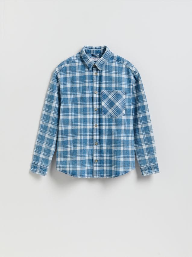 Reserved - Jeansowa koszula regular fit - niebieski